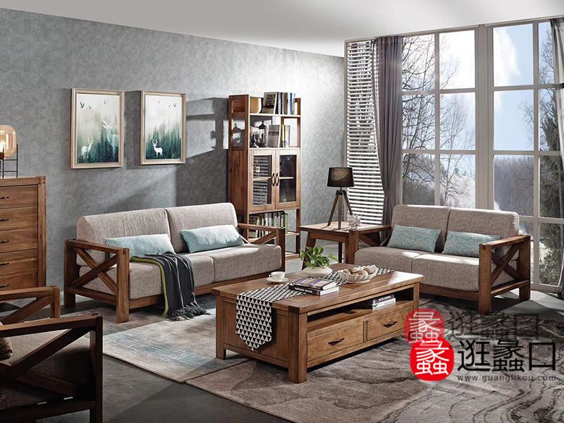 大当家家具德式现代简约客厅1+2+3沙发茶几组合