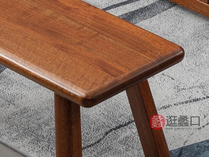 臻木家具餐厅餐桌椅2450058长大板櫈