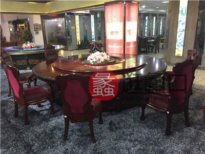鼎间家具新中式餐厅实木圆餐桌椅/酒店餐桌椅
