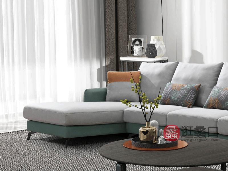 布得布爱家具现代客厅沙发生态科技布沙发组合1816#