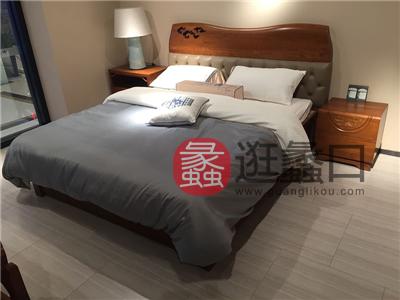 一品木阁家具新中式卧室实木双人床