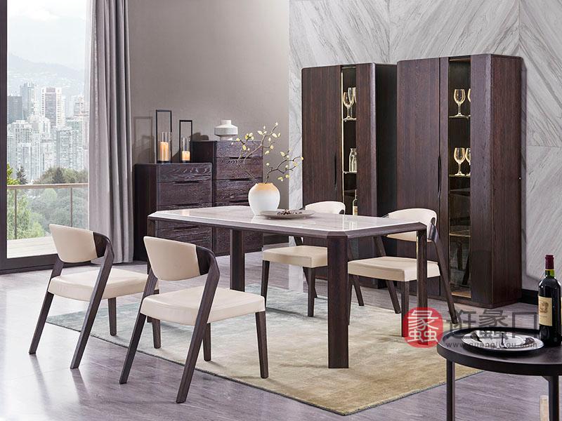 德国优客家具现代实木餐厅前卫艺术餐桌椅组合6301