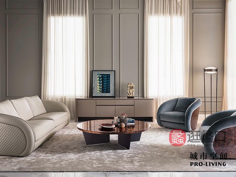 城市空间PRO-LIVING家具意式现代极简轻奢客厅简约时尚多人位沙发组合CS002
