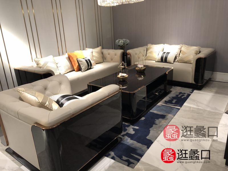 SMN思漫尼家具轻奢客厅优雅时尚舒适沙发+茶几组合