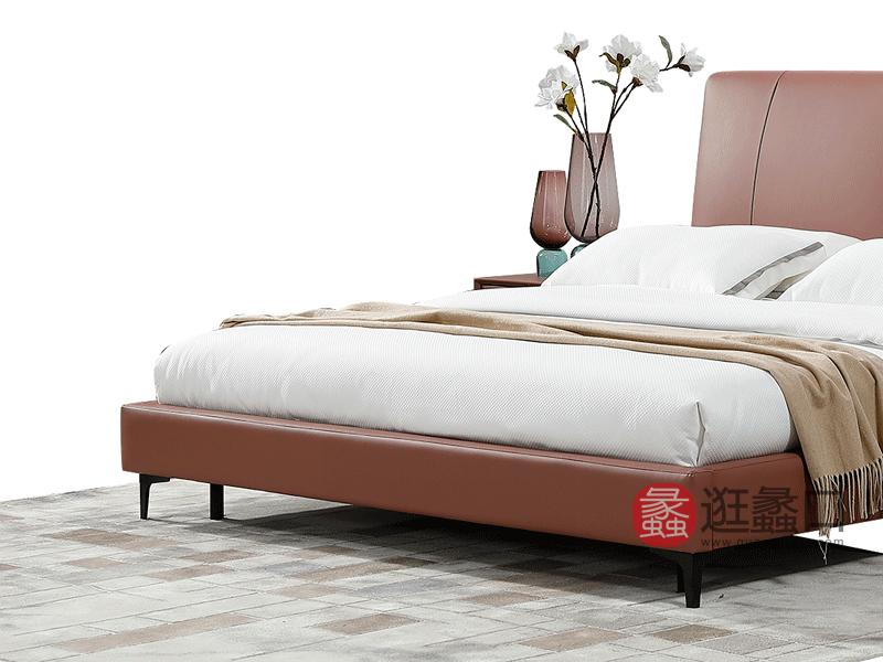 布得布爱家具现代卧室床植物皮床C-283-1#