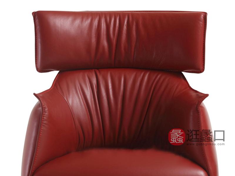 钦驰016B意式极简客厅休闲椅皮质时尚造型设计休闲椅