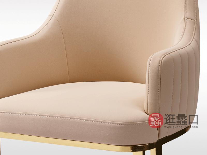 极简轻奢真皮餐椅C06-G餐椅