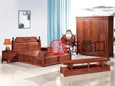 王氏家具·尚品红木中式古典卧室红木床