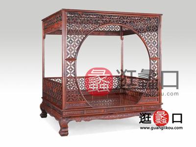 明清阁红木家具中式古典卧室床