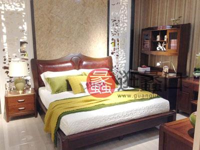 君诺家居·一品海棠家具实木中式卧室床HT011