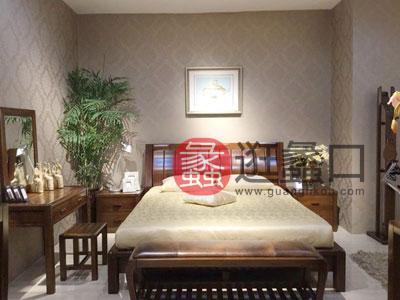 君诺家居·一品海棠家具实木中式卧室床HT010