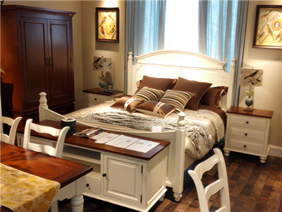 90空间家具·爵典家居 欧式卧室实木双人大床