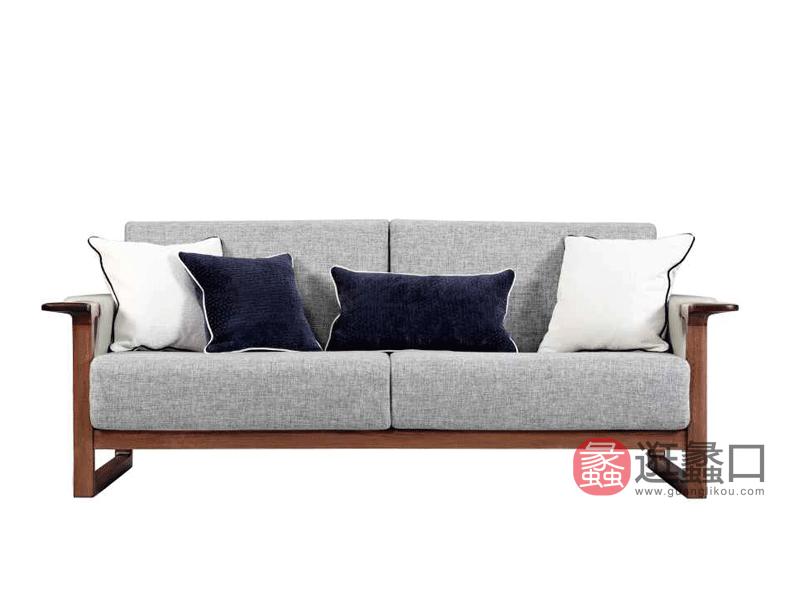 柏森优品LD+现代中式三人位沙发，S3703-3.