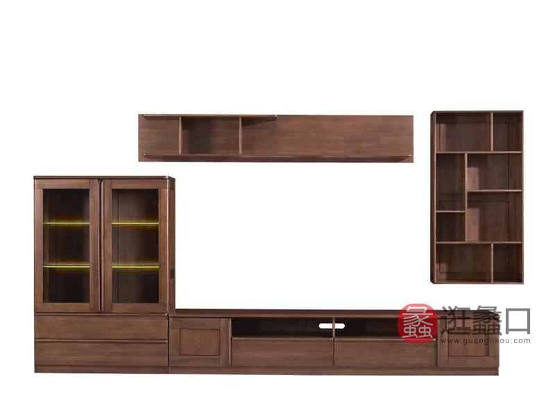 柏森优品LD+实木中式客厅电视机柜H3705C