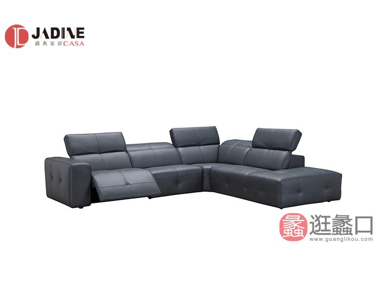 意式真皮沙发进口牛皮沙发功能沙发组合KB015