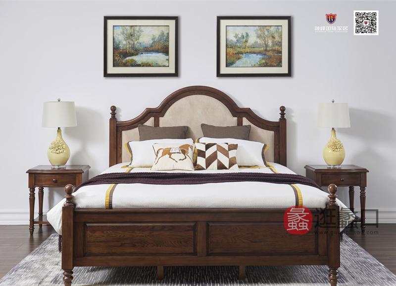 爵典家居·融峰国际家具实木美式卧室床PV09-15床