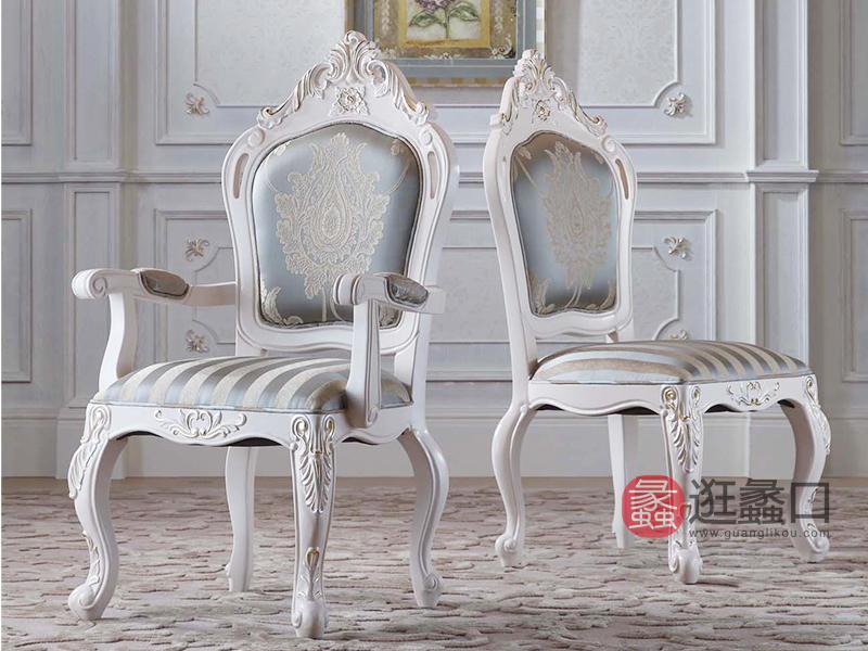 爱丽舍宫家具·爵典家居欧式餐厅实木雕花餐桌椅C-802A+B
