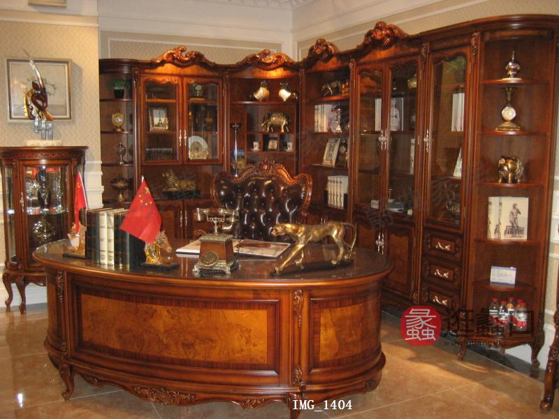 爵典家居·萨芬戴家具欧式（法式）书房榉木纯实木书桌椅/书柜/老板桌PZ0018