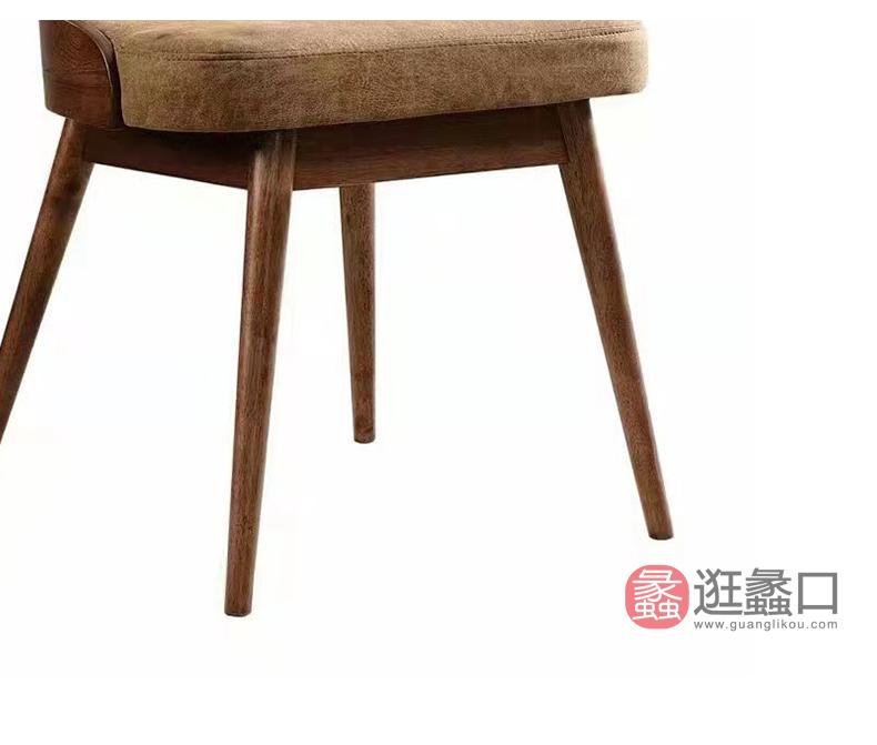 杩吉家具·工厂直营店进口橡胶木餐厅餐桌椅DC8583-2餐椅（有木皮）