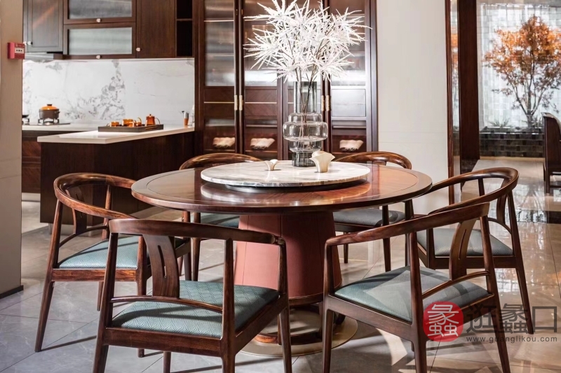 阅界新中式家具新中式餐厅餐桌椅yj018