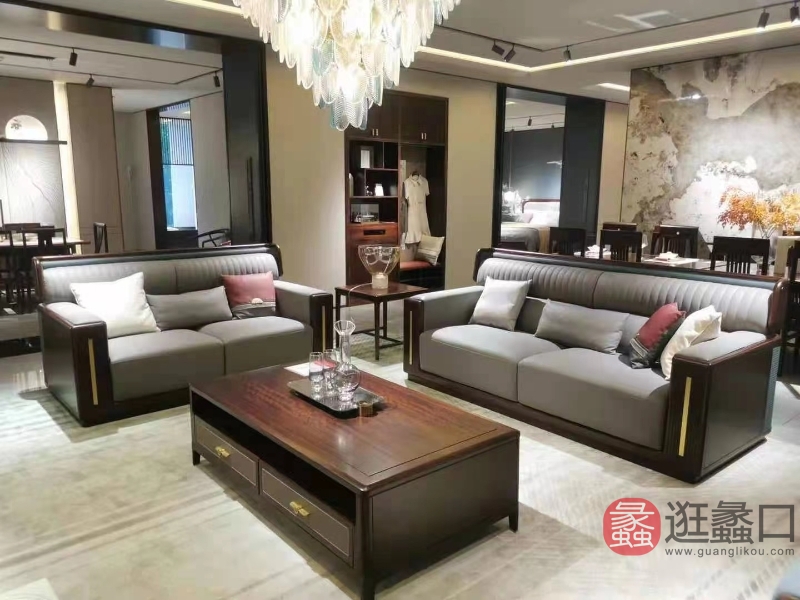 蠡口家具城阅界新中式家具新中式客厅沙发yj021