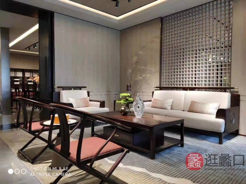阅界新中式家具新中式客厅沙发yj023