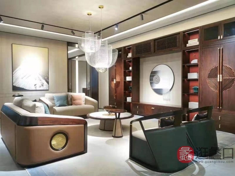 蠡口家具城阅界新中式家具新中式客厅沙发yj027