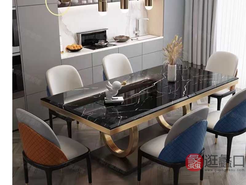 佐泽大板茶台办公家具定制现代餐厅餐桌椅0013