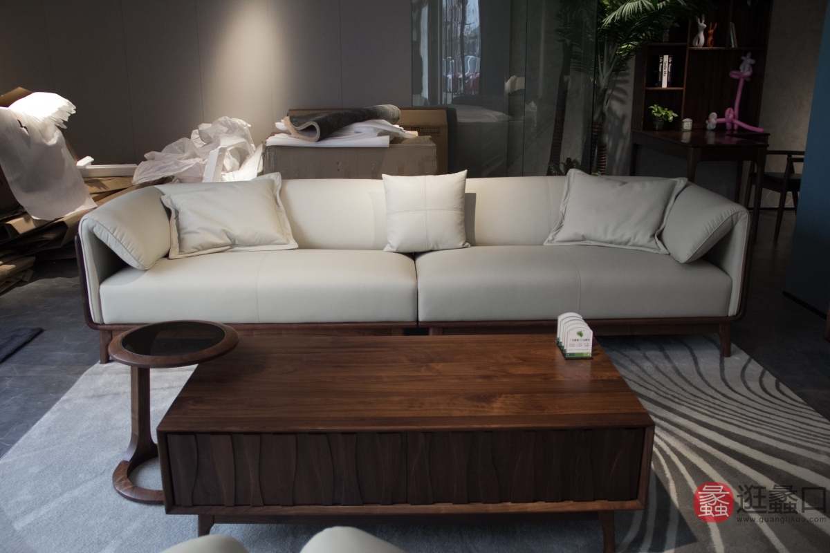 极也北美黑胡桃高定家居客厅意式极简沙发001.