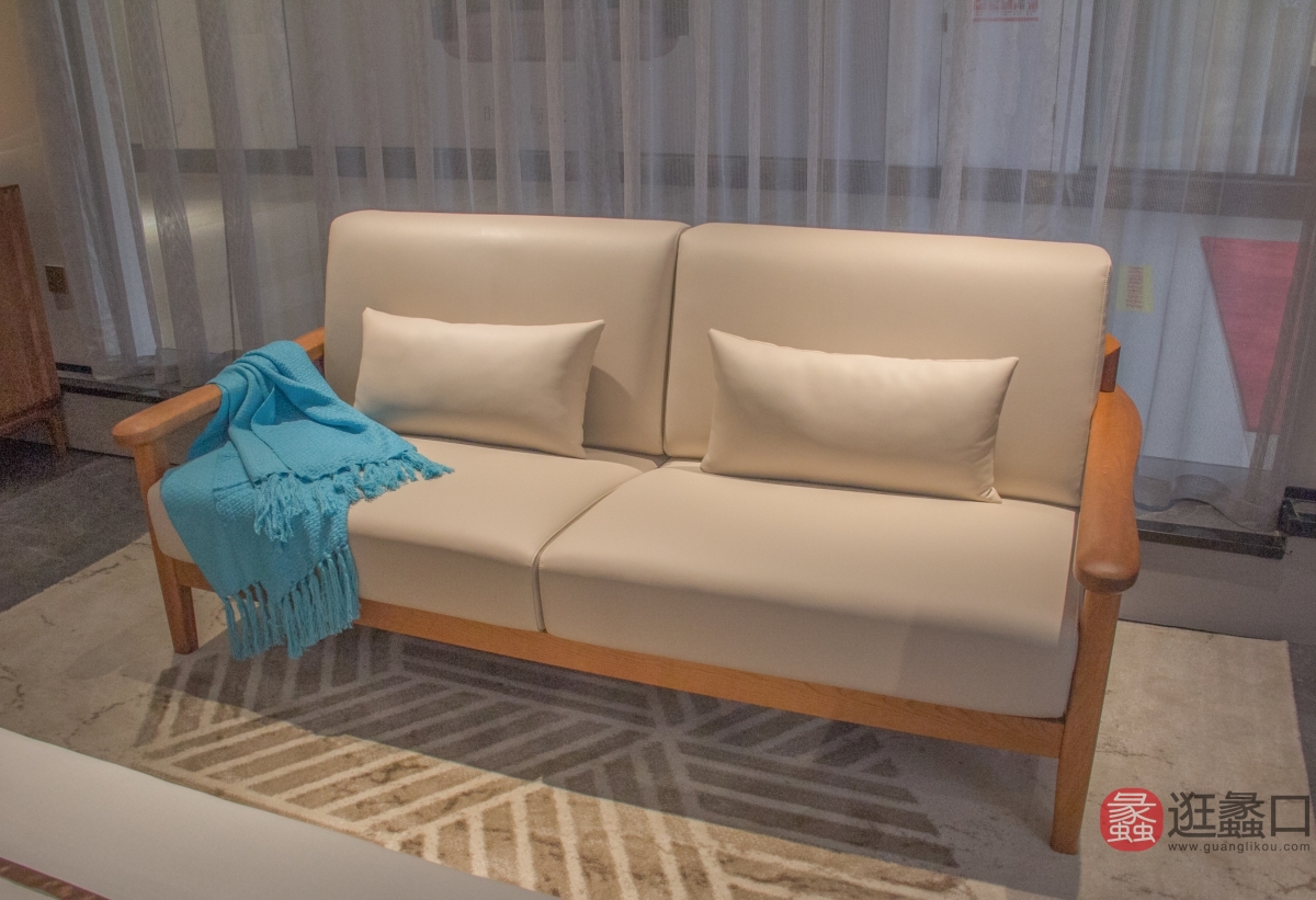 极也北美黑胡桃高定家居客厅意式极简沙发樱桃木027.