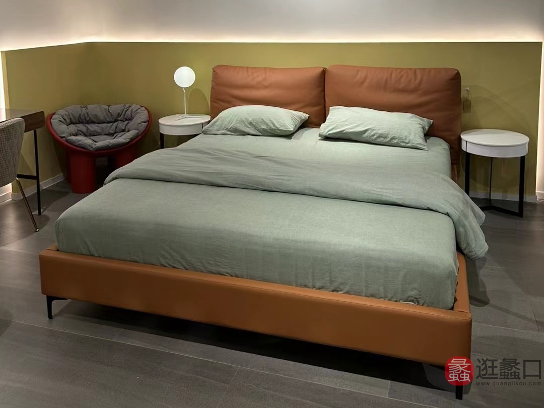 L&D家居北欧风卧室1.8米双人床主卧悬浮床LD018