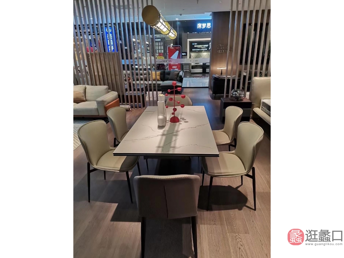 NIKATOR｜尼卡托家具餐厅现代简约大理石岩板餐桌椅长方形六人位家用餐桌NIKATOR017