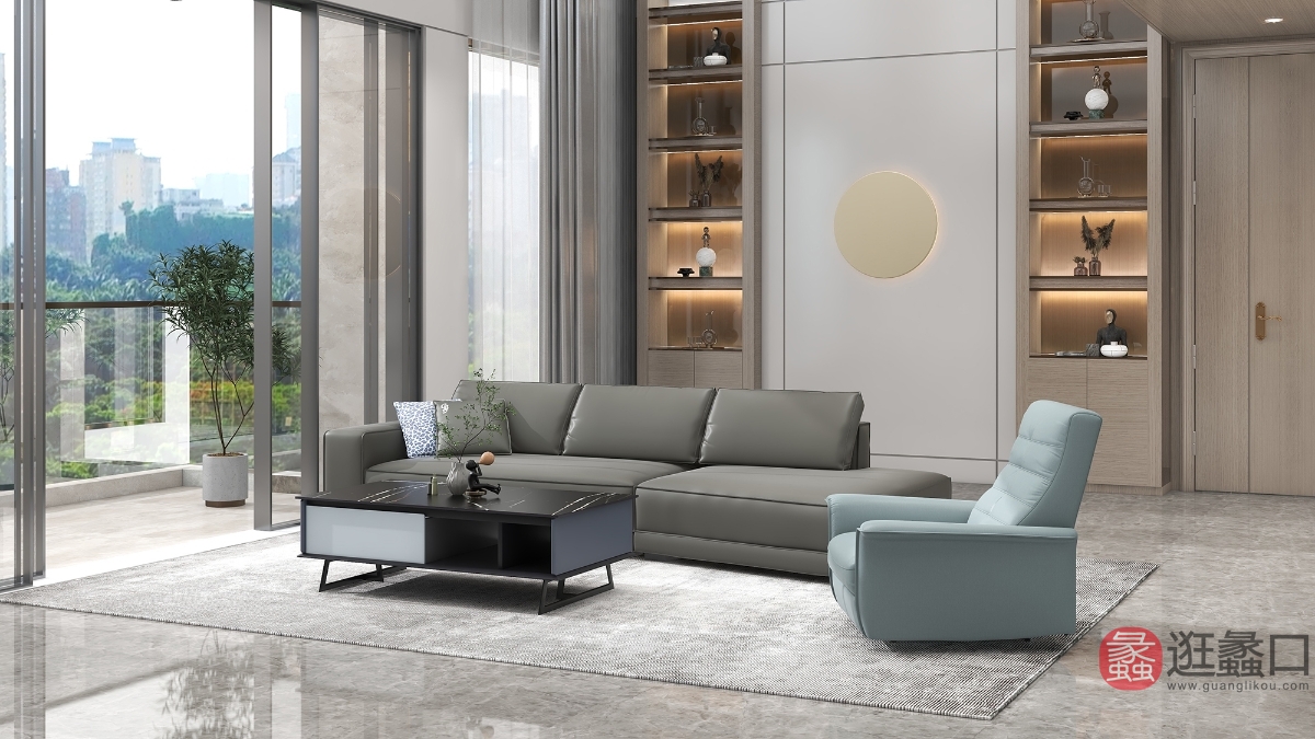 CBD家具客厅现代简约真皮沙发组合cbd003