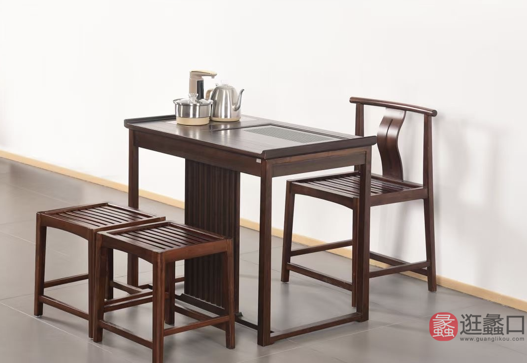 祥福竹空间、茶家具茶室实木喝茶桌椅组合客厅禅意茶桌家用书桌茶几XFZCKJ018