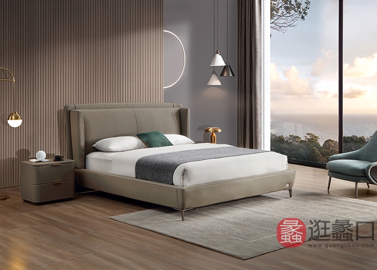 美国丝涟床垫卧室现代轻奢双人床软靠主卧婚床新款SILAN012