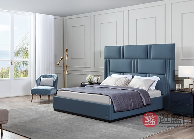 美国丝涟床垫卧室现代轻奢双人床软靠主卧婚床新款SILAN013