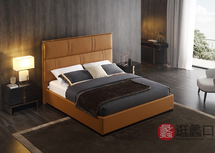 美国丝涟床垫卧室现代轻奢双人床软靠主卧婚床新款SILAN015