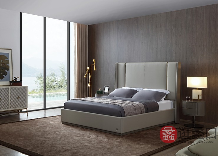美国丝涟床垫卧室现代轻奢双人床软靠主卧婚床新款SILAN016