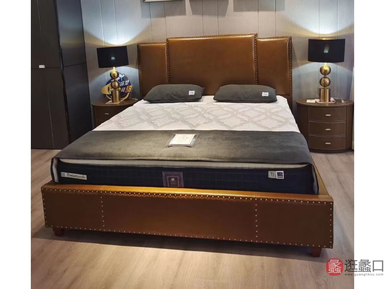 美国丝涟床垫卧室现代轻奢双人床软靠主卧婚床新款SILAN021