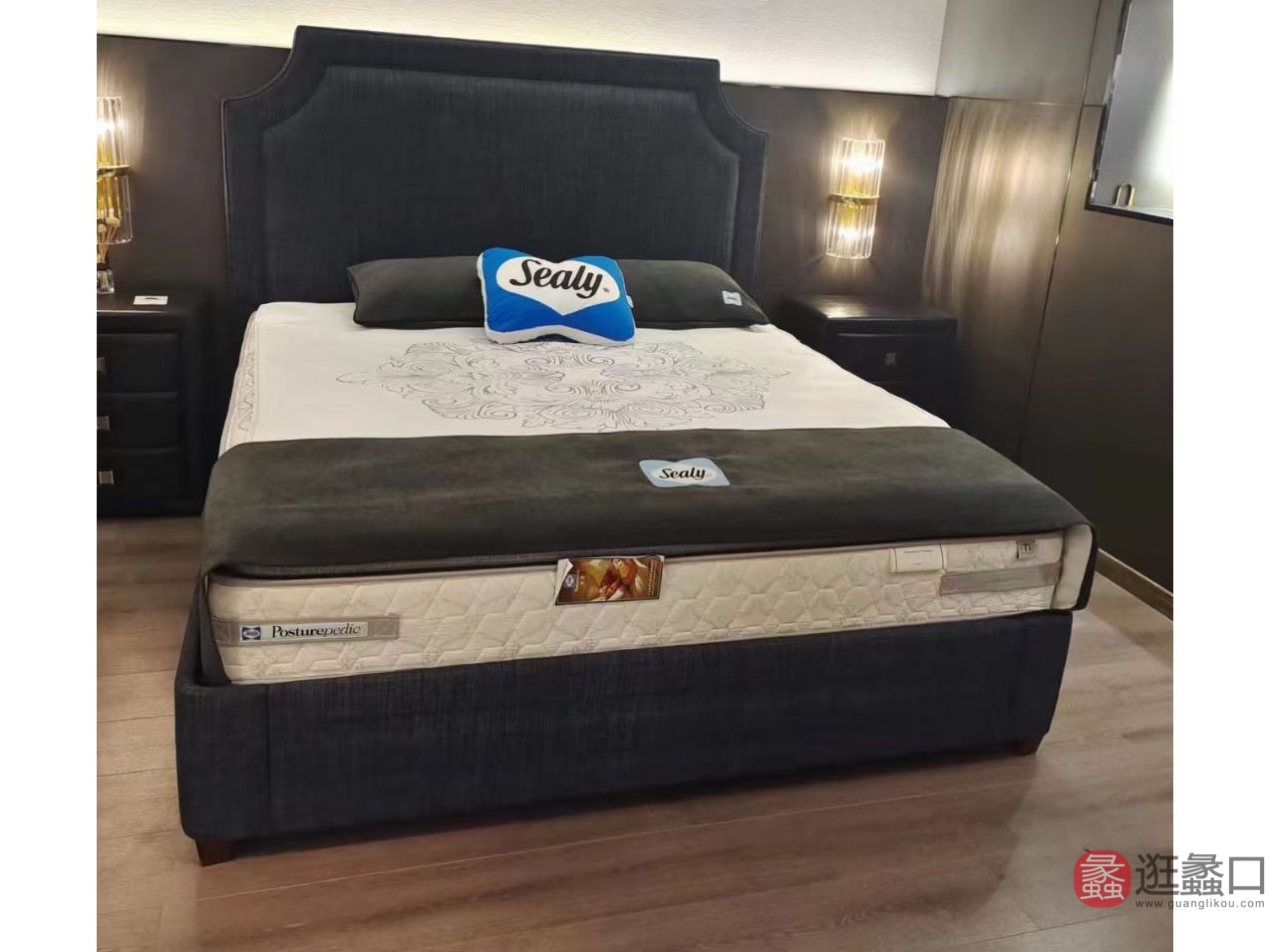 美国丝涟床垫卧室现代轻奢双人床软靠主卧婚床新款SILAN022