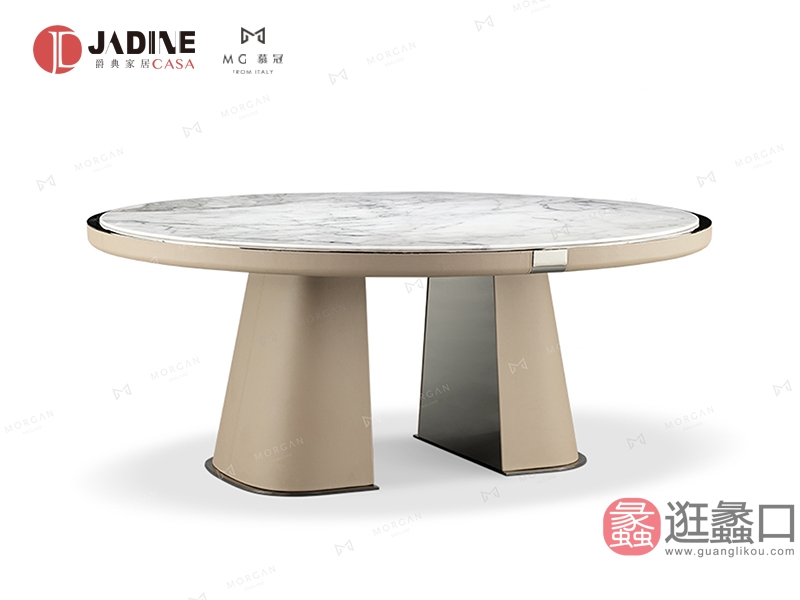 爵典家居·慕冠家具餐厅轻奢圆形餐桌椅MG029