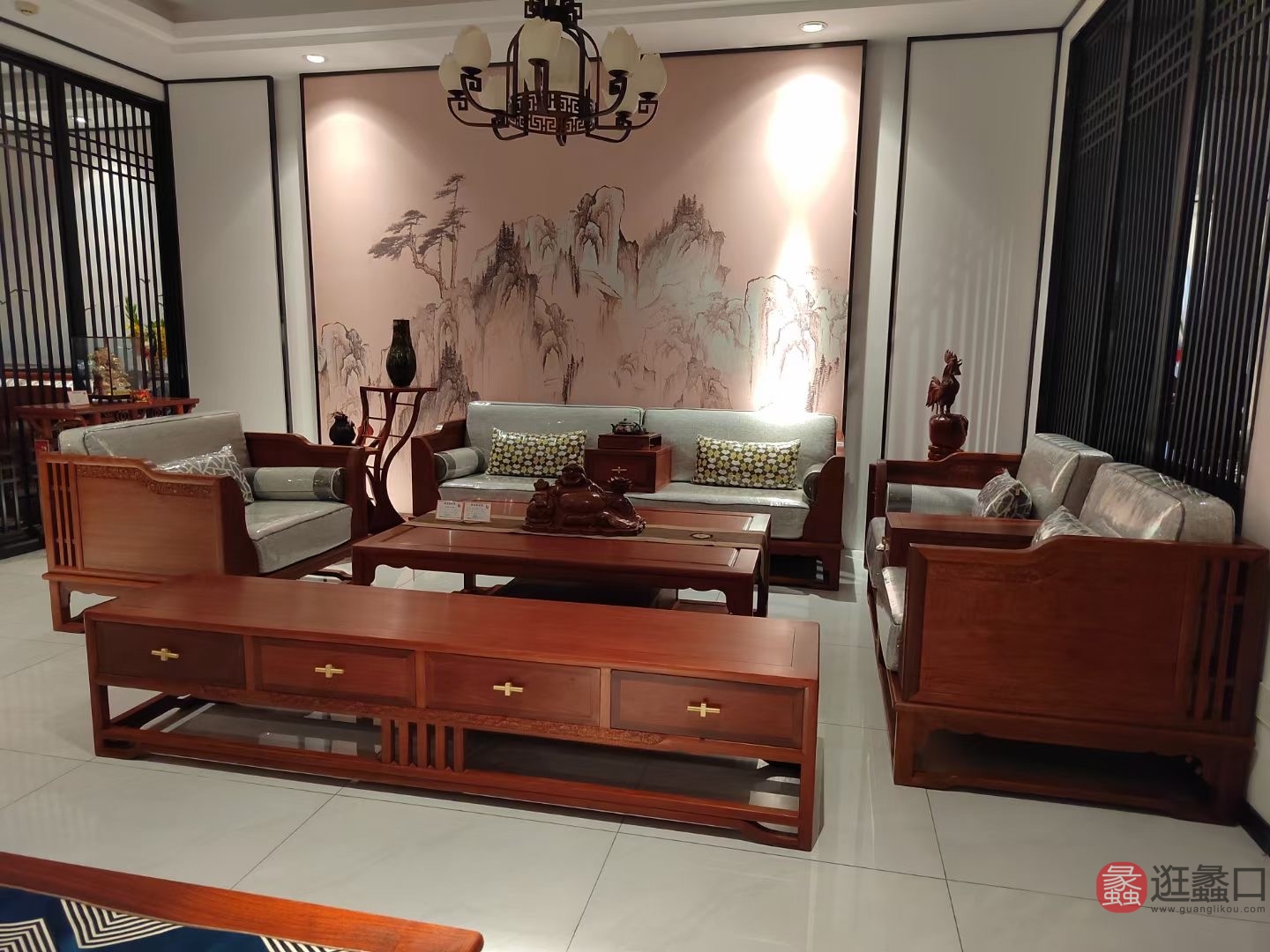 年年红木家具客厅中式实木沙发组合红木NNHM010