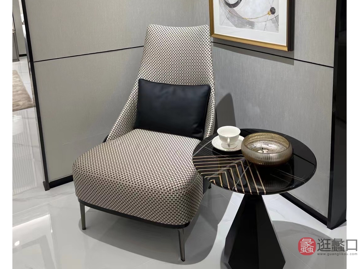 利美达家具客厅美式轻奢休闲椅/单人沙发LMD012