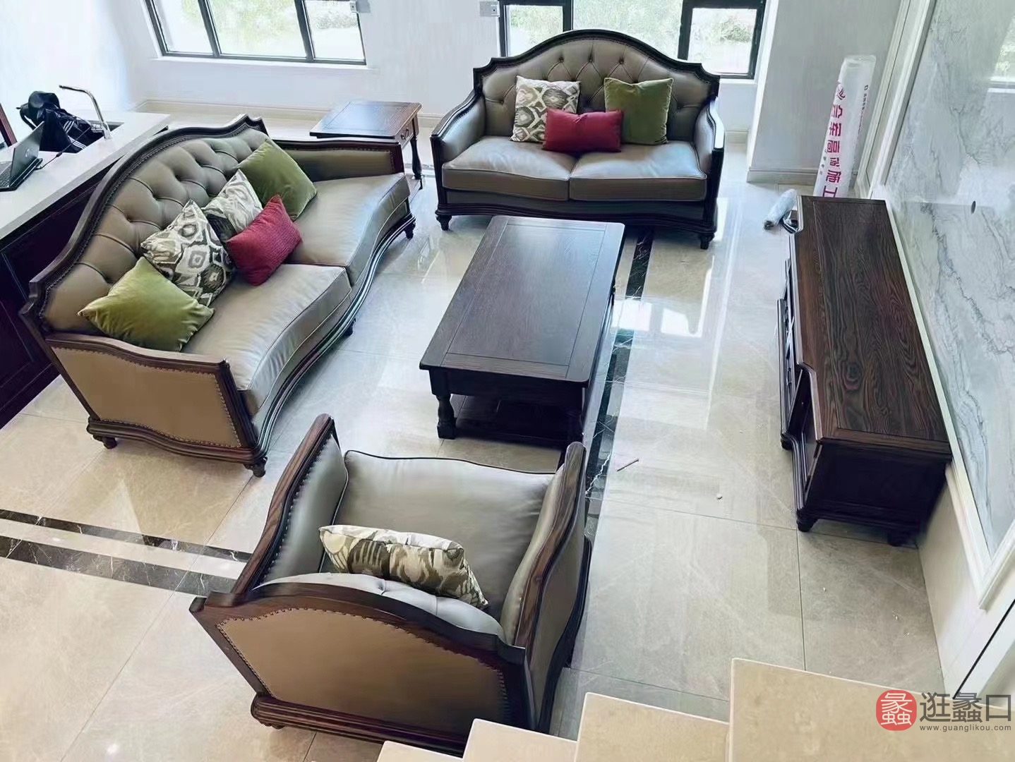 汀西海岸家具客厅美式风格沙发茶几组合TXHA023
