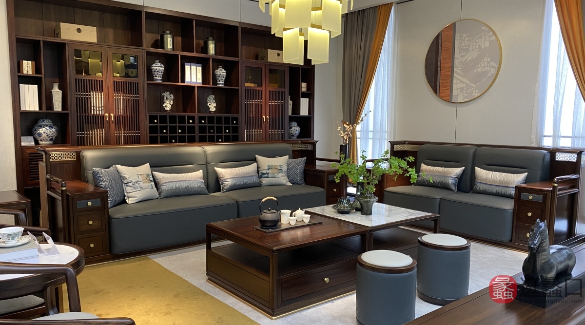 阅界新中式家具客厅沙发yj028