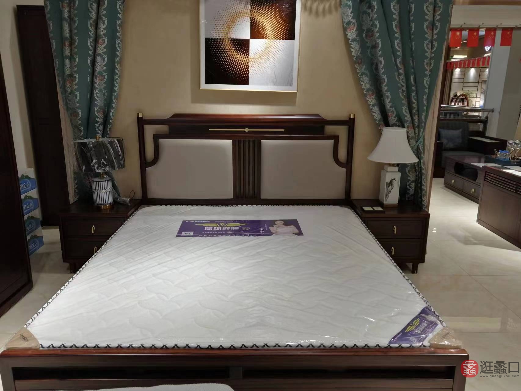檀韵新中式家具卧室床TY021