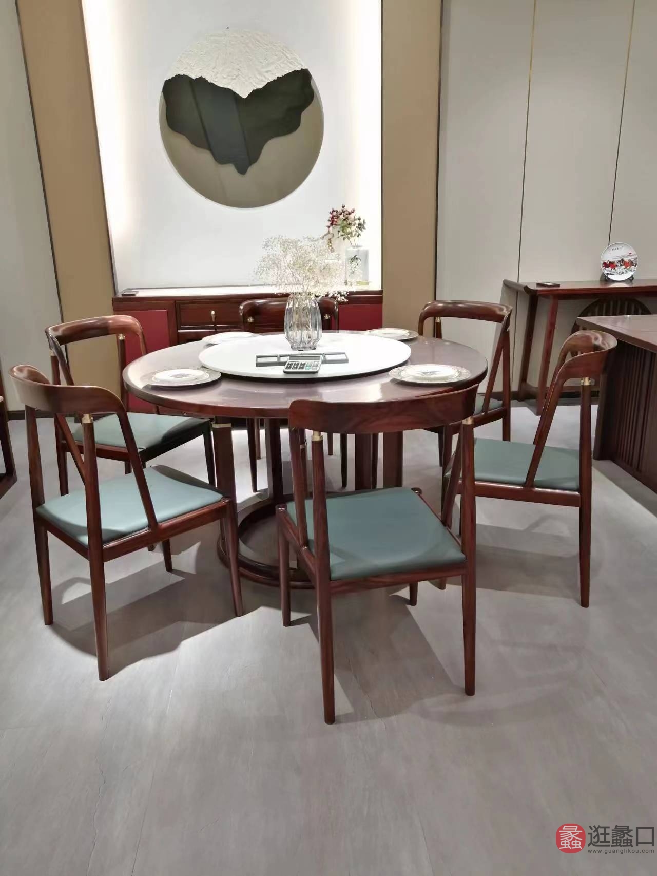 檀韵新中式家具餐厅餐桌椅TY023
