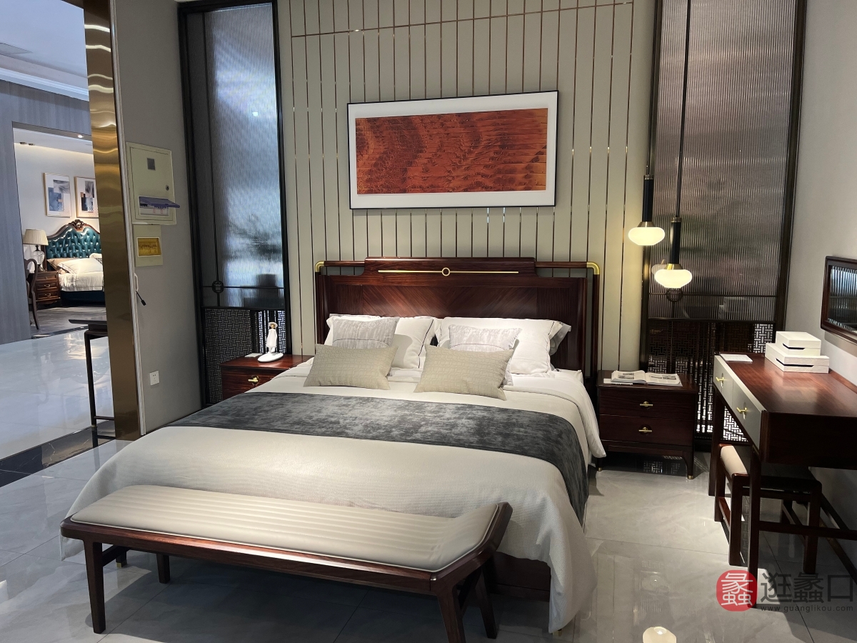 家禾新中式卧室床JH103