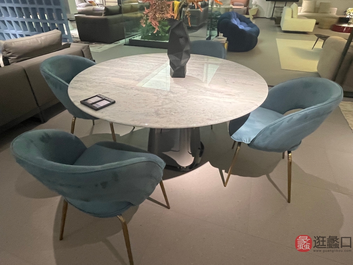 Ashia 安芯家居餐厅餐桌椅奢石-蓝水晶  AX023