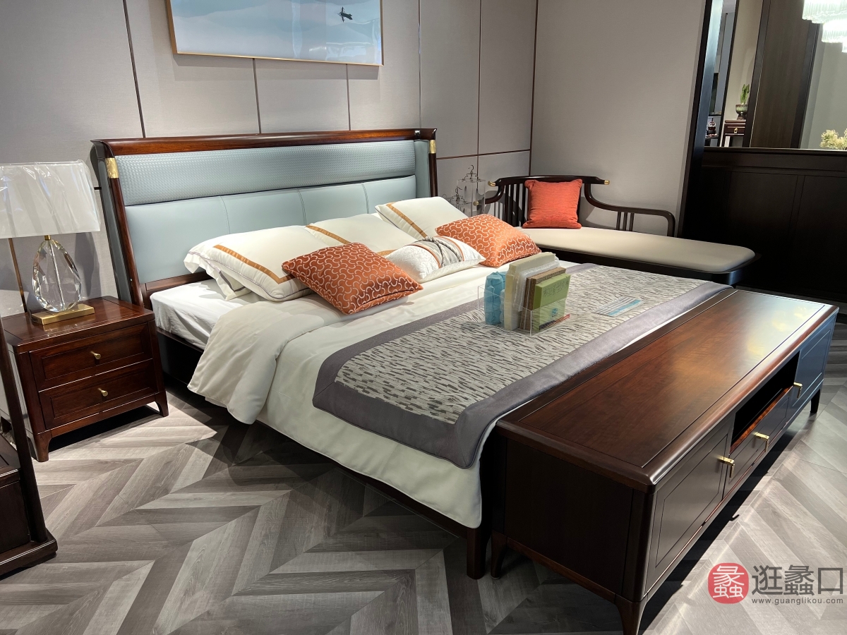 禾·江南新中式家具卧室床HJN013